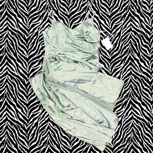 ★ Birdy Grey - Catherine Shiny Satin Dress in Sage ★